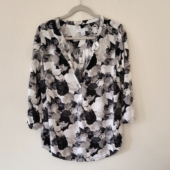 Liz Claiborne Women's White and Black Workwear Blouse Size Medium - Picture 6 of 6